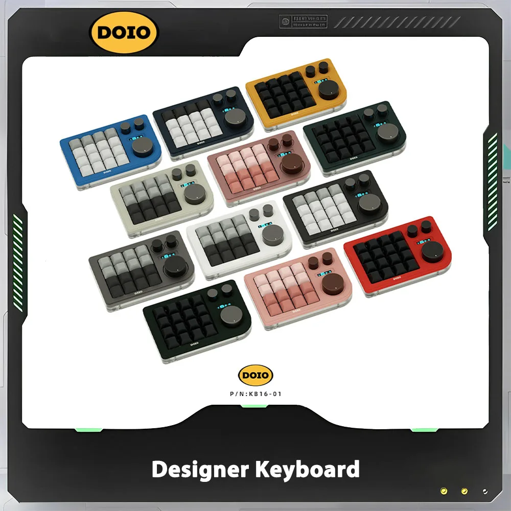 Механическая клавиатура DOIO дизайнерская мини-клавиатура RGB с тремя ручками