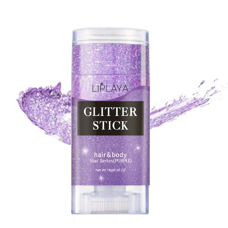 Glitter Stick Make Up Fashionable And Safe Hair And Body Glitter Stick Tri-Color Symphony Eyeshadow For Stage Makeup Party