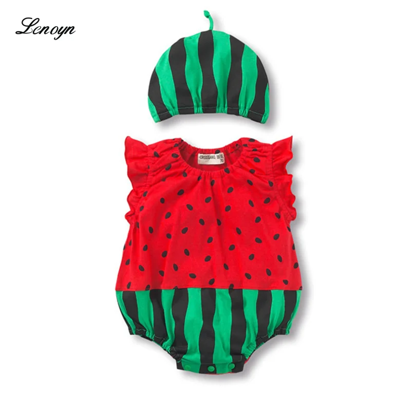 Children's baby girl dress Summer Triangle Cotton Cartoon Animal Insect Suit One-piece Clothes Six colors Options