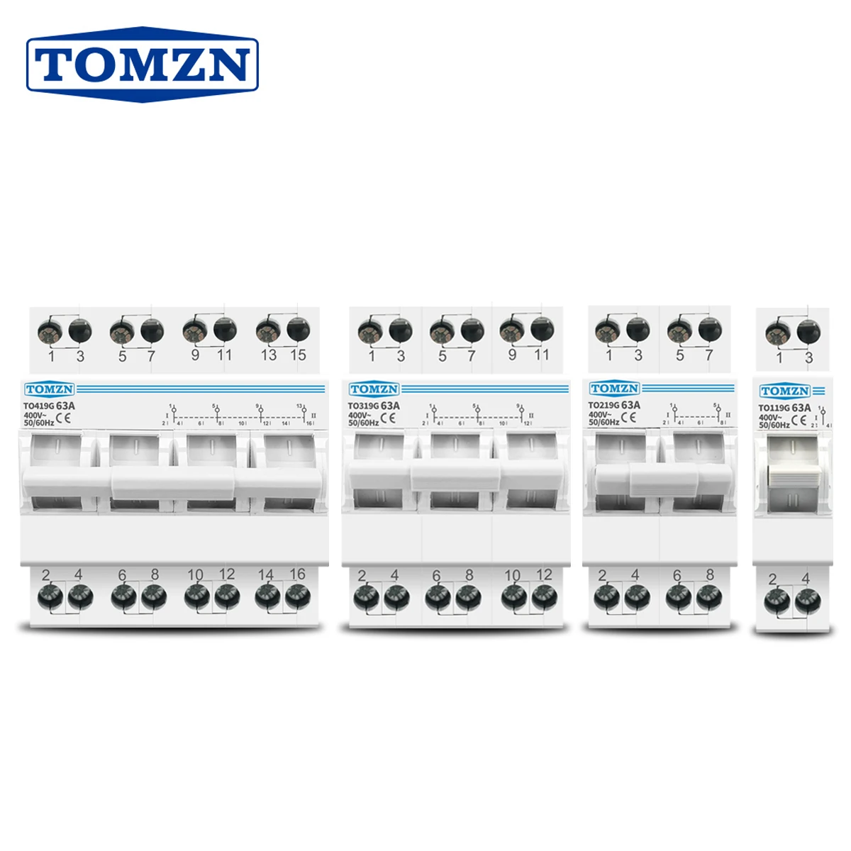Фото 1P 2P 3P 4P 63A TOMZN MTS Dual Power Manual Transfer Isolating Switch  Interlock Circuit Breaker №1