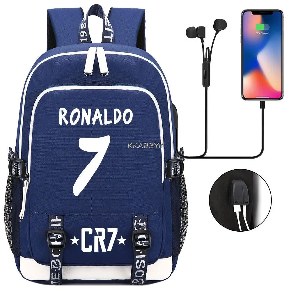 Рюкзак CR7 для мужчин и женщин ранец компьютера в стиле пэчворк работы отдыха