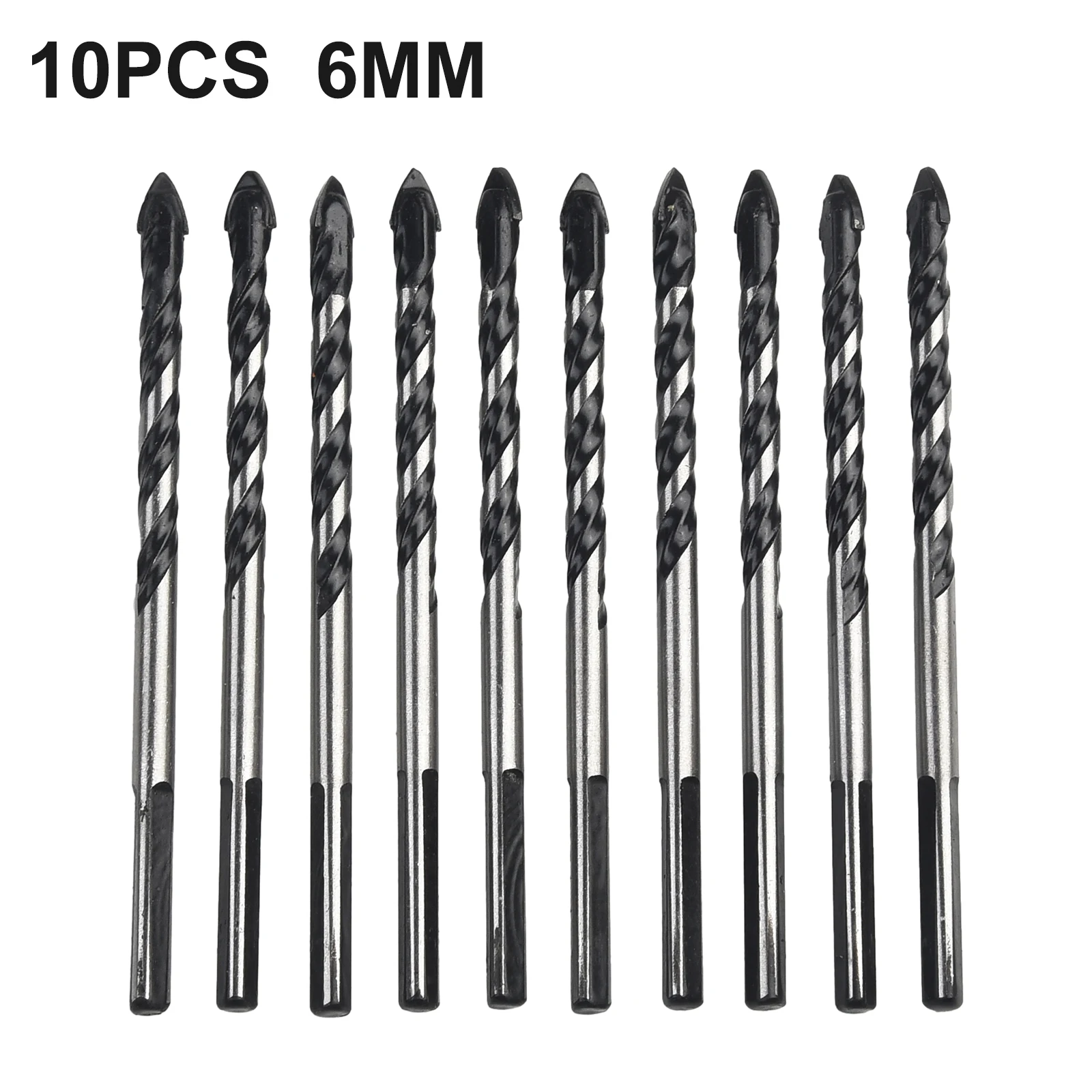 

10PCS 100mm Tungsten Carbide Triangular Drill Bit Set For Porcelain Tile Ceramic Concrete Brick Wood Punching Hole Saw Drill