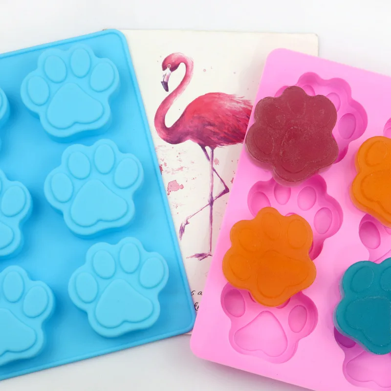 

Animal Cartoon Dog Footprint Cat Paw Silicone Mold Mousse Chocolate Mold Pudding Jelly Mold Soap Mold Plaster Mold