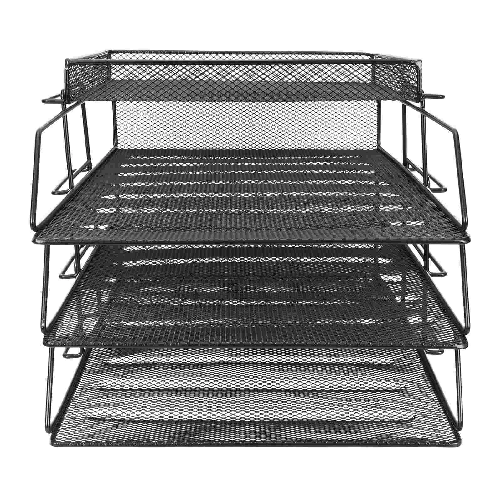 

Office File Storage Shelf File Holder Desktop File Storage Rack Iron File Holder