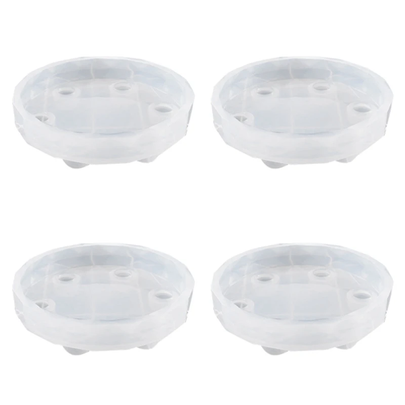 

4X New Creative Mini Resin Table Mold Silicone Mold Epoxy Mold Exhibition Table Mold DIY Crafting Tools(Molds Only)