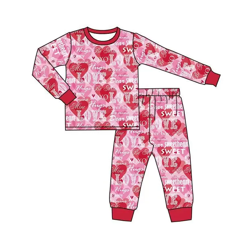 Бутик лидер продаж День Святого Валентина цвет красный любовь детская одежда