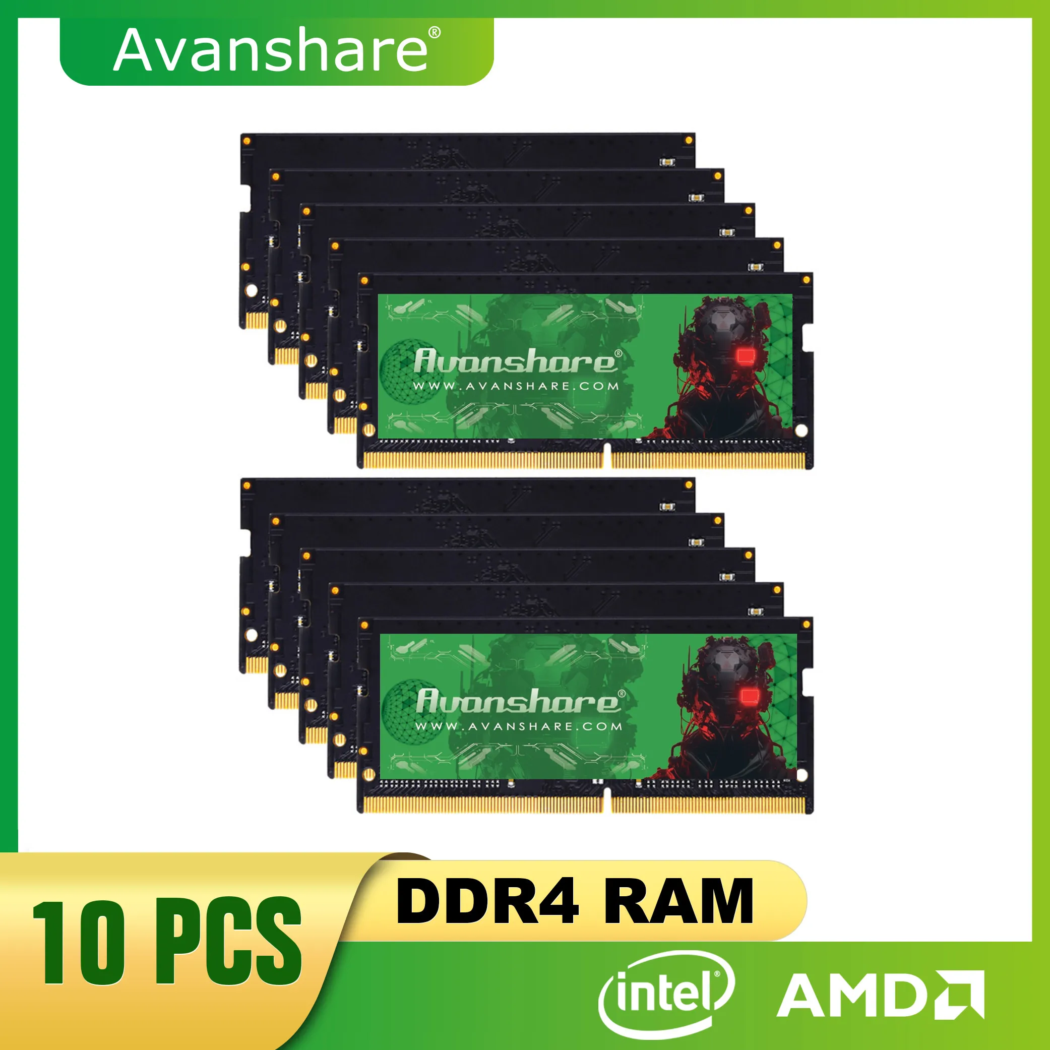 ОЗУ для ноутбука Avanshare DDR4 8 ГБ 16 32 2400 МГц 2666 3200