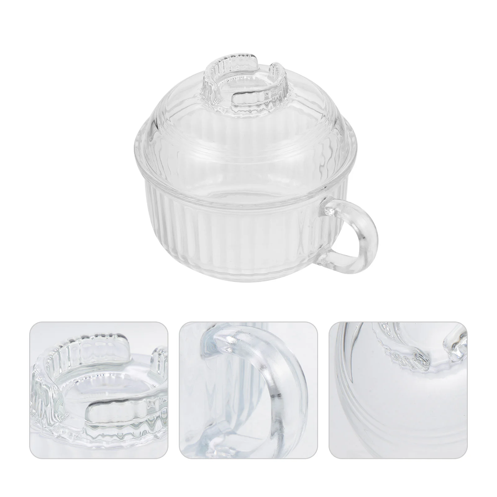 

Bowl Soup Glassstew Lidmultifunction Cups Kitchen Accessories Home Microwave Steam Convenient Use Daily Lids