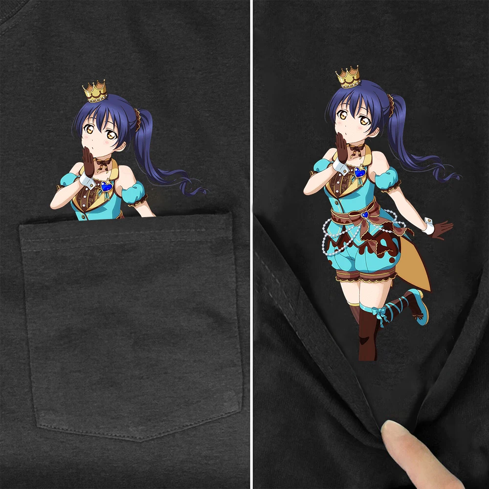 

CLOOCL Love Live Superstar T-shirts Hot Anime Girls Printed Pocket Tees 100% Cotton Harajuku Casual Short Sleeve Tops Streetwear