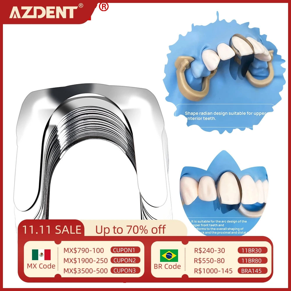 30 шт. Стоматологическая матричная контурная внешняя металлическая полоса