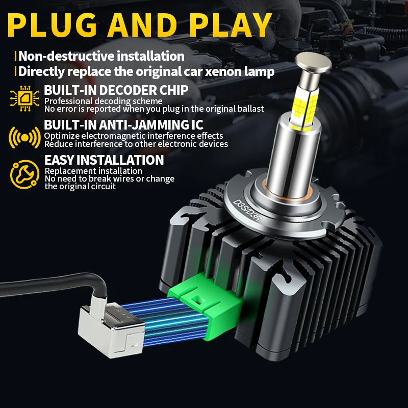 2 шт. D3S для Audi A3 2009 2010 2011 2012-2016 ксеноновые светодиодные автомобильные фары лампы