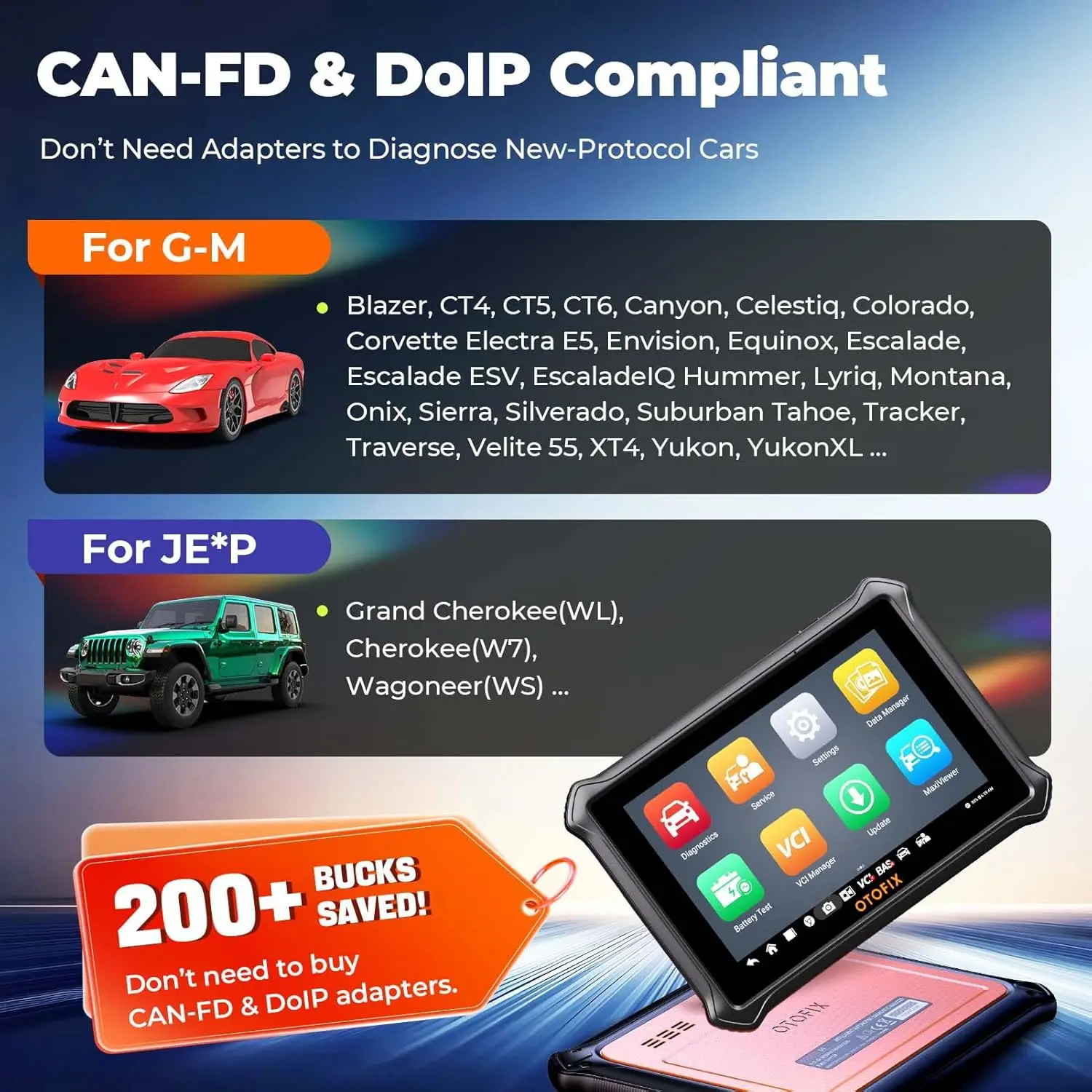 Фото Диагностический сканер OTOFIX D1 Lite с двунаправленным сканированием, Bluetooth, OBD2, диагностика всех систем, 38+ сервисных функций, 2 года бесплатных обновлений №5