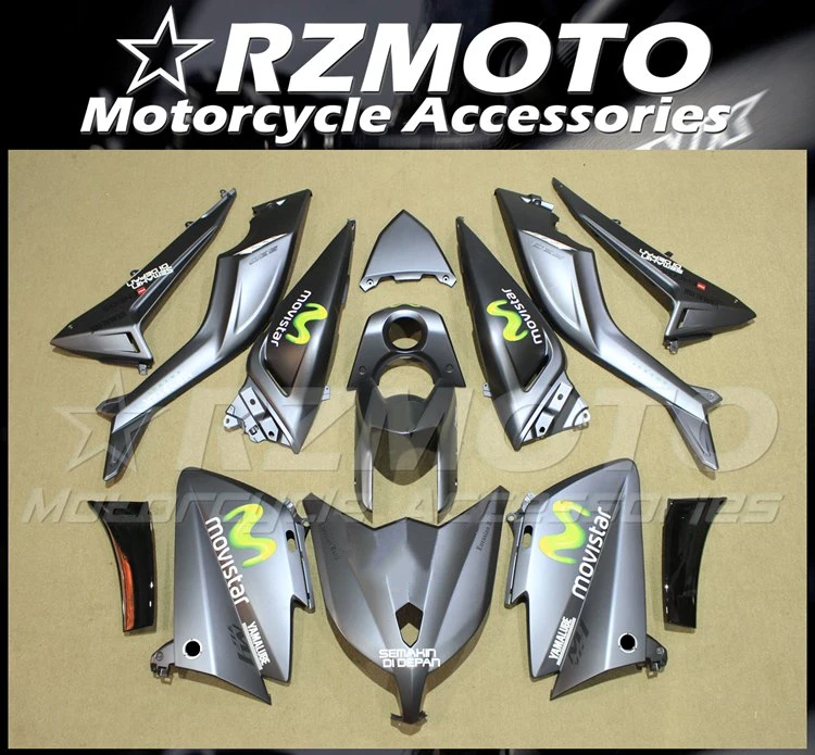 

НОВЫЕ комплекты обтекателей для мотоциклов ABS, подходят для Yamaha TMAX530 Tmax 530 2012 2013 2014 12 13 14 T-MAX tmax530, серого цвета Movistar на заказ