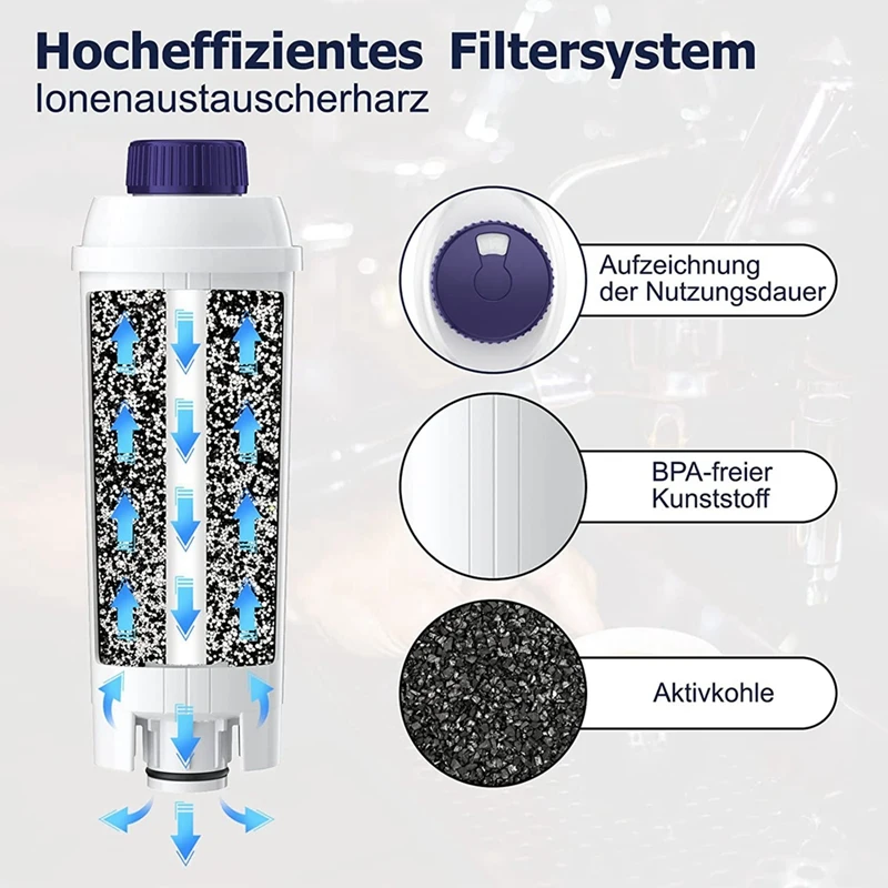 Горячий фильтр для воды 10 шт. кофемашины Delonghi DLSC002 ECAM Esam ETAM BCO EC 680EC800