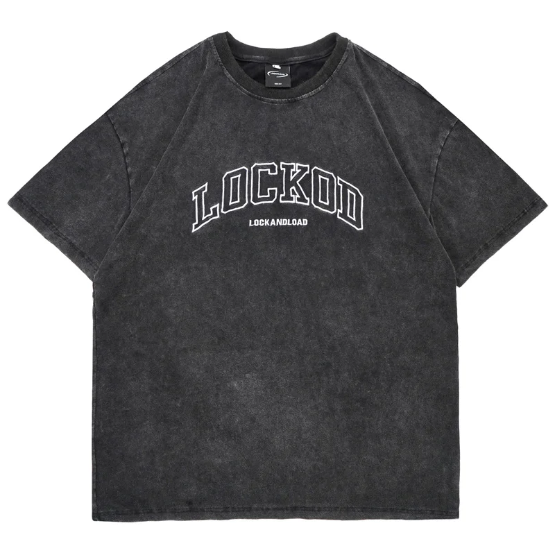 

2022 Summer Hip Hop Streetwear Men Oversized T Shirt Letter Print Short Sleeve Tops Harajuku Vintage Washed Cotton T Shirts