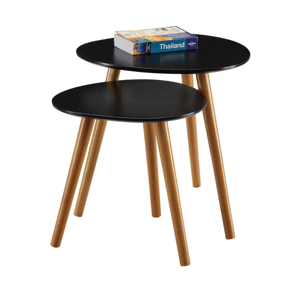 

Oslo Nesting End Tables, Black and Natural