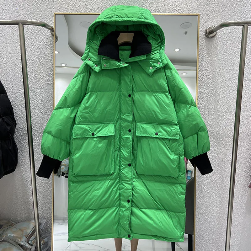 Women Long Hooded Parkas 2023 Winter Jacket Cotton Padded Zipper High Quality Thick Warm Solid Casual Outwear Coat Female