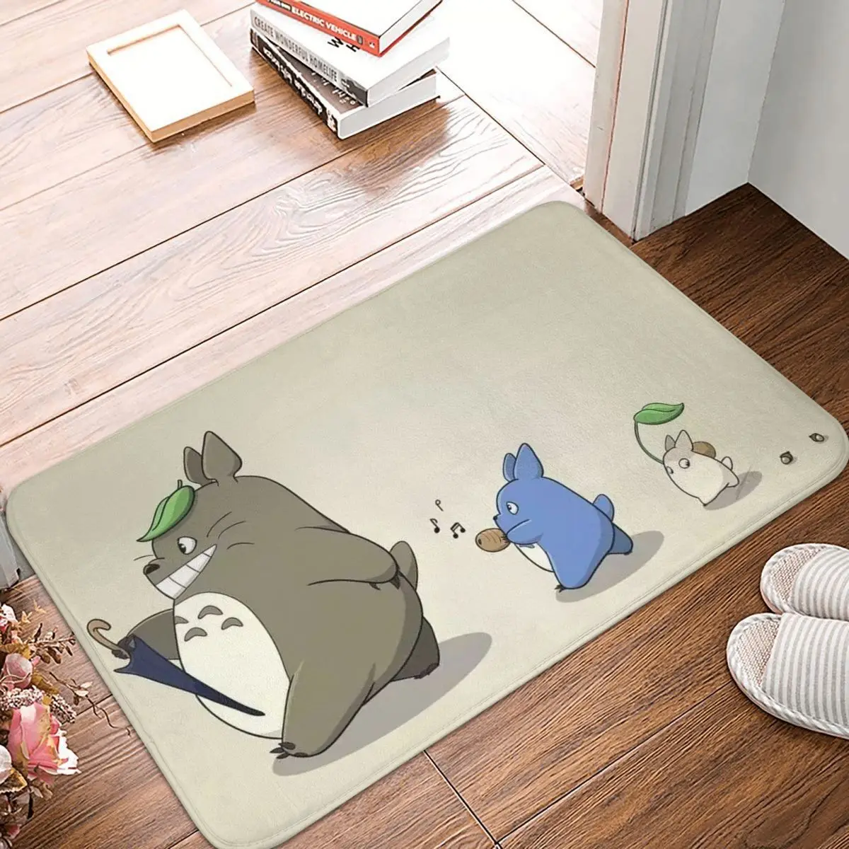

Totoro Animated Fantasy Film Bathroom Non-Slip Carpet Walking Bedroom Mat Entrance Door Doormat Floor Decor Rug
