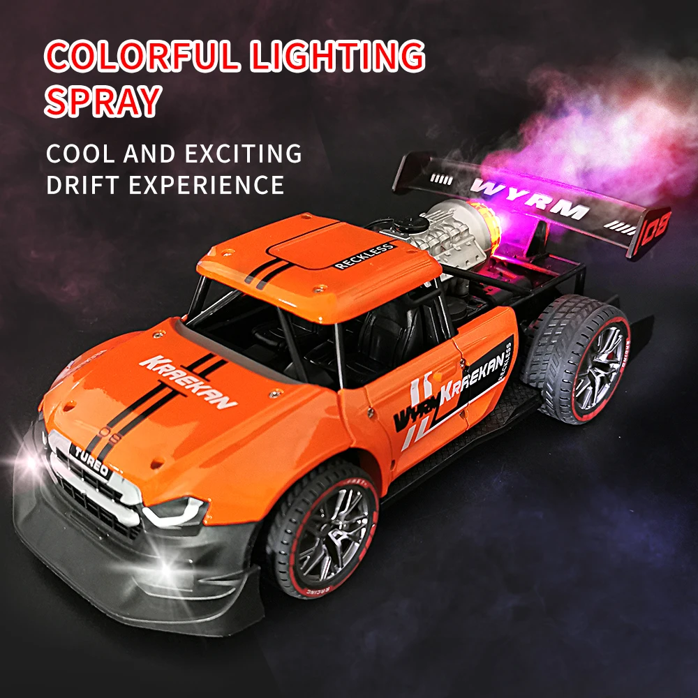 

1:16 Alloy 2.4G RC Car Racing Spray Vehicle Dual Speed Adjustment 15 Km/H High Speed Remote Controlled Car Toy For Kid And Adult