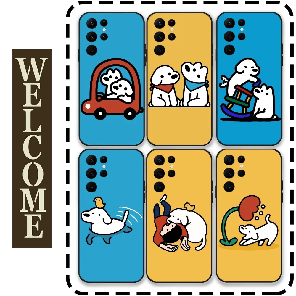 M-Matsui Art Phone Case for Samsung Galaxy S24 Ultra S22 S23 S21 S20 5G Protective Silicone TPU Funda