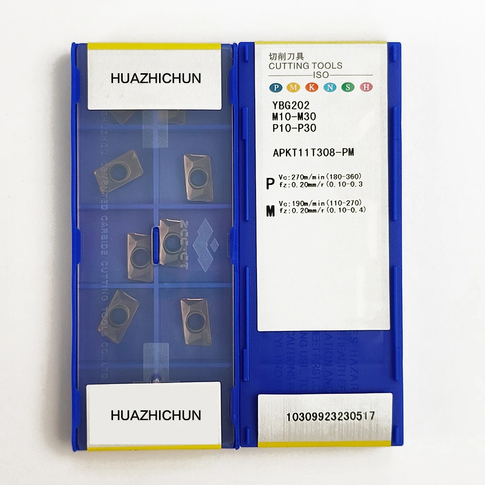 

HUAZHICHUN APKT11T308-PM YBG202 Carbide Inserts Milling Cutter Tool