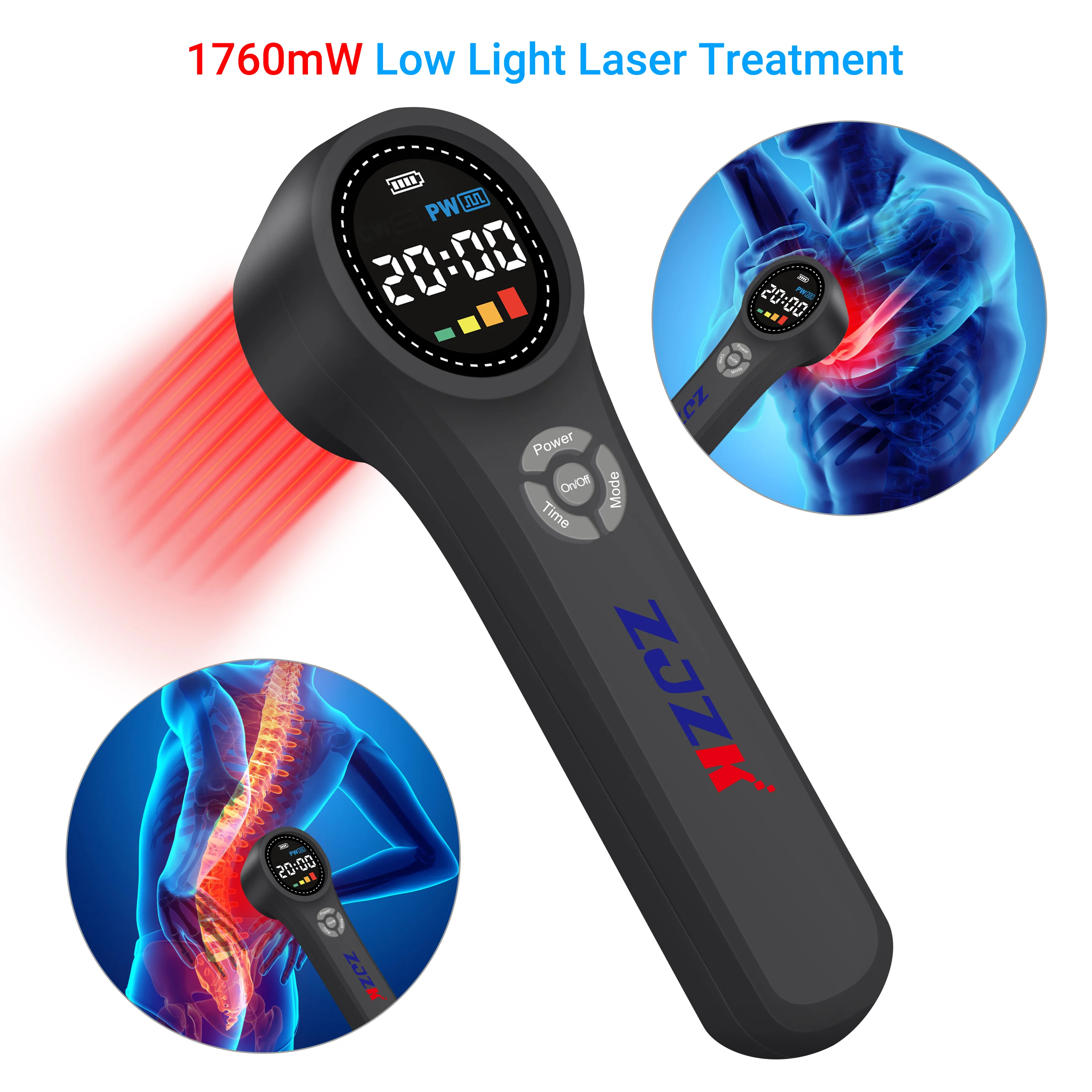 Лазерная фототерапия ZJZK 1760 МВт iv лазер для лечения собак 660nmx16diodes 810nmx4diodes + 980nmx4diodes