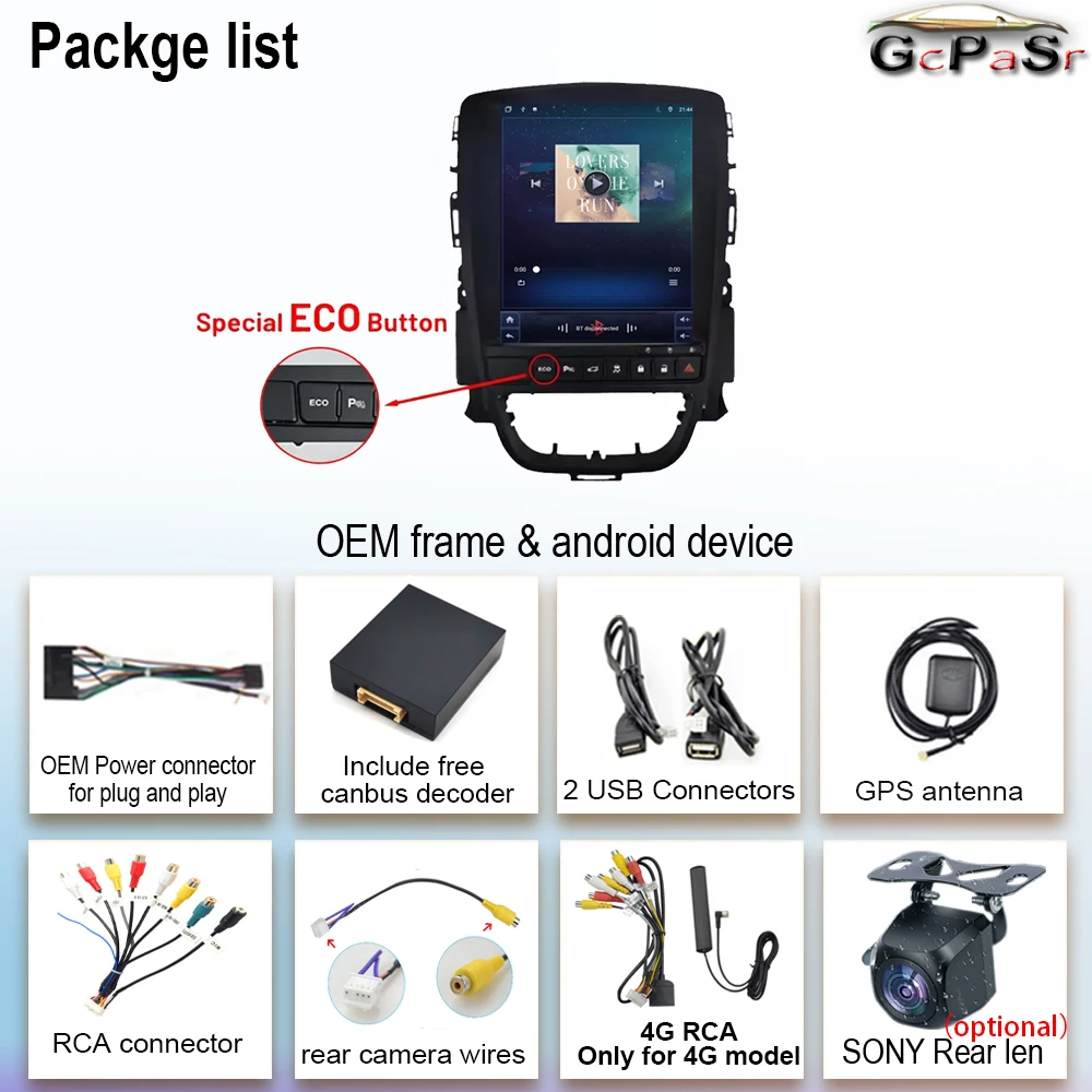 Carplay вертикальный беспроводной Android Auto для Opel Astra J 2009-2015 автомобильный