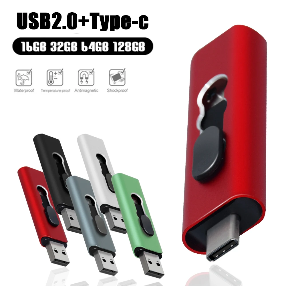 

USB-флеш-накопитель 2 в 1, 16-128 ГБ
