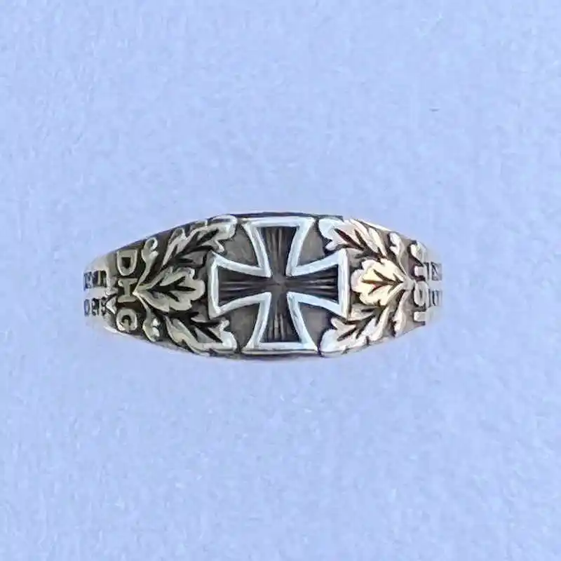 

Type #8_S925 Silver The Iron Cross Ring Of The Year 1914