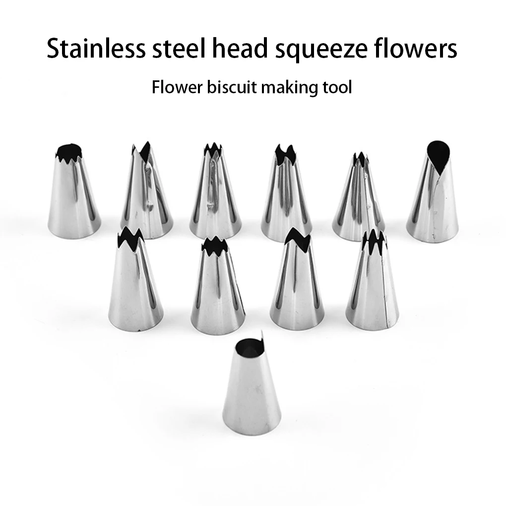 

12 шт., кондитерские насадки из нержавеющей стали для украшения тортов