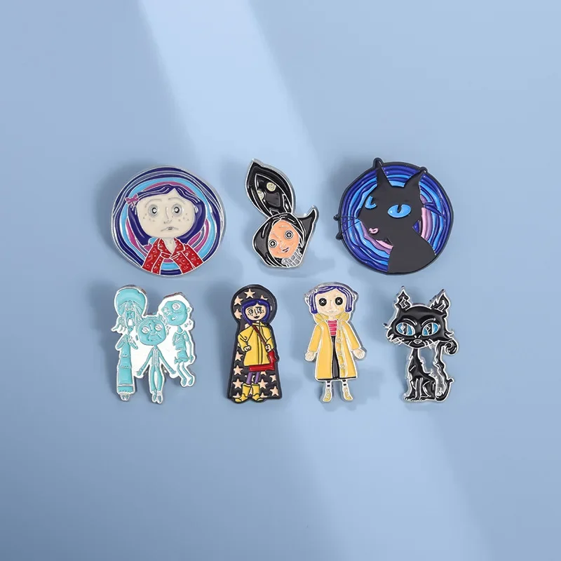 Эмалевые значки Coraline из фильма ужасов Disney