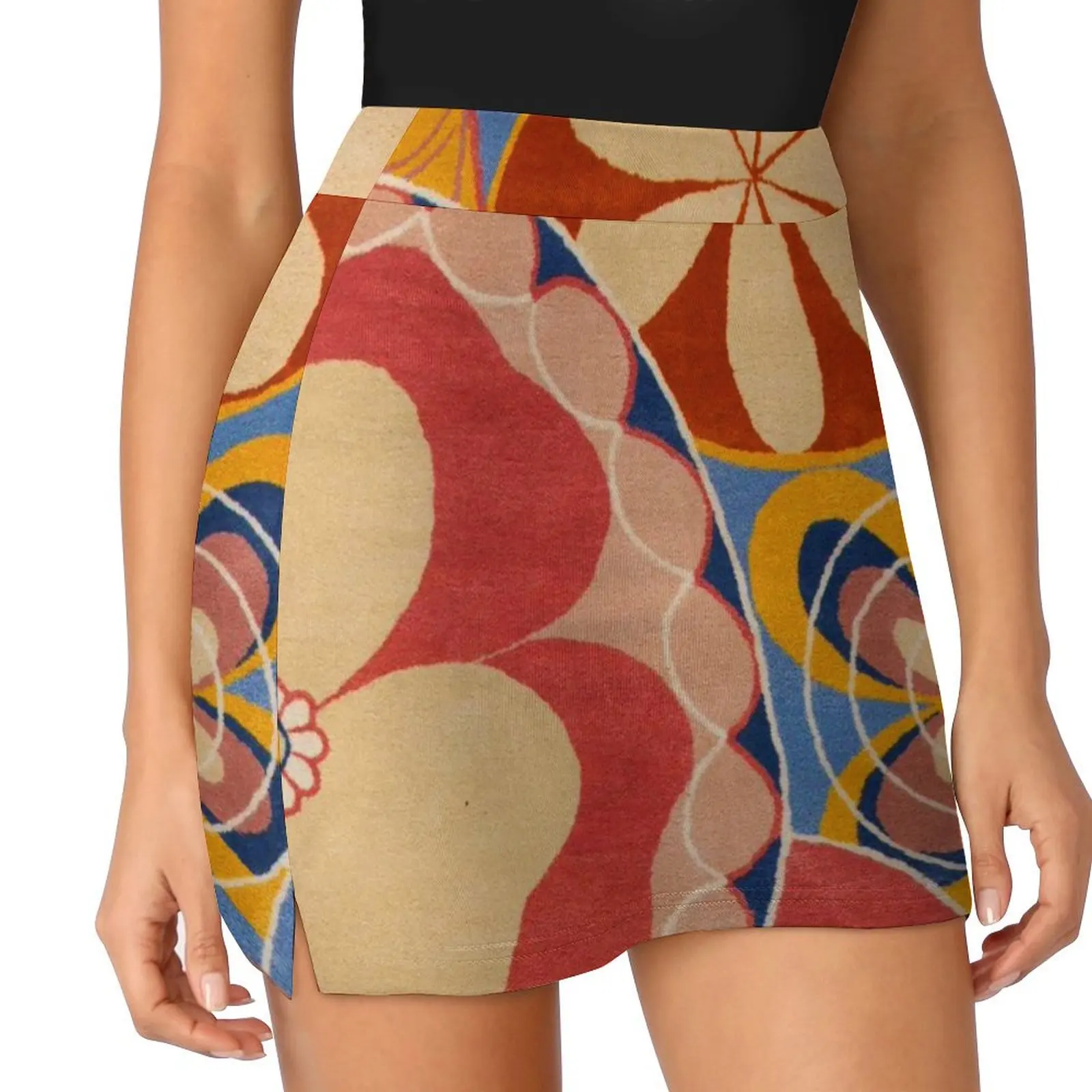 Мини юбка из полиэстера с принтом Hilma af Klin