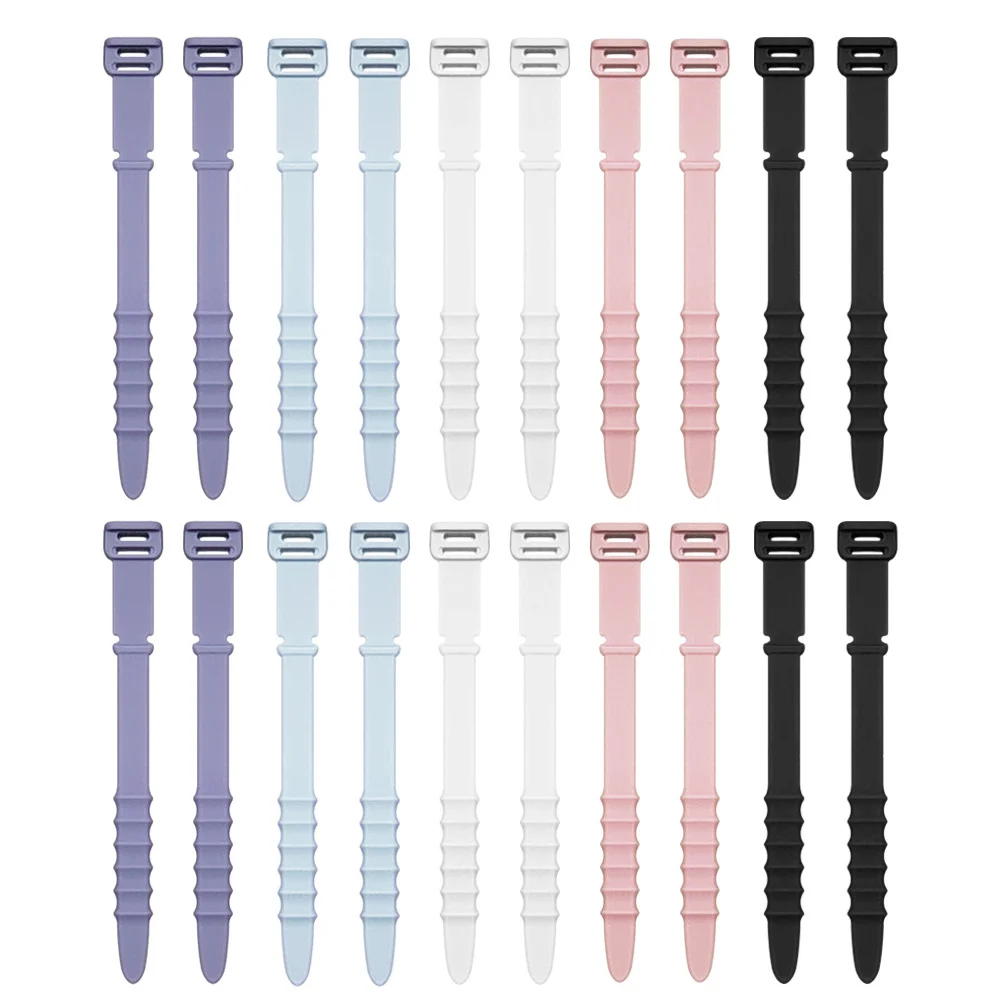 

Cable Cord Winder Ties Organizer Wire Straps Headset Storage Cables Management Holder Zip Tool Silicone Headphone Clips Reusable