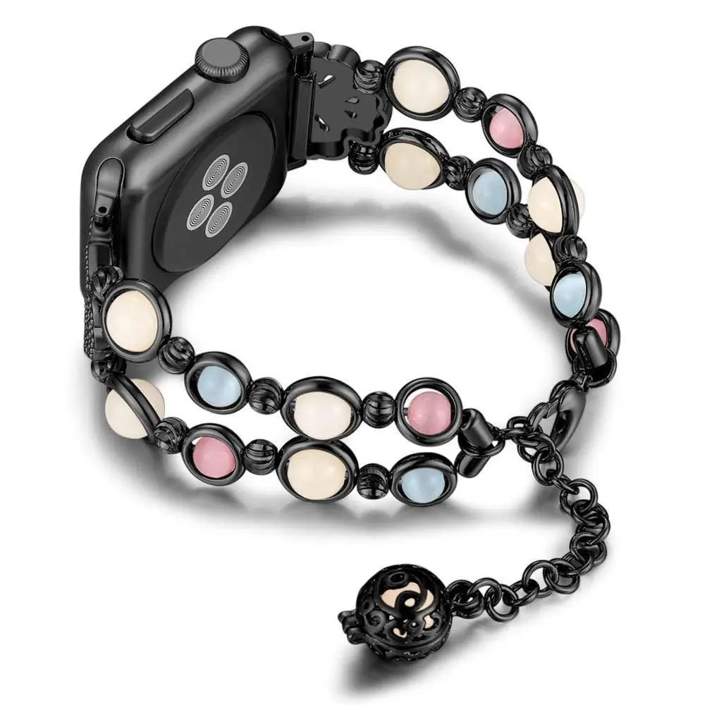 Creative luminous metal strap for Apple Watch band bracelet chain iwatch series87654321SE Ultra 38 40 41 42 44 45mm women wrist