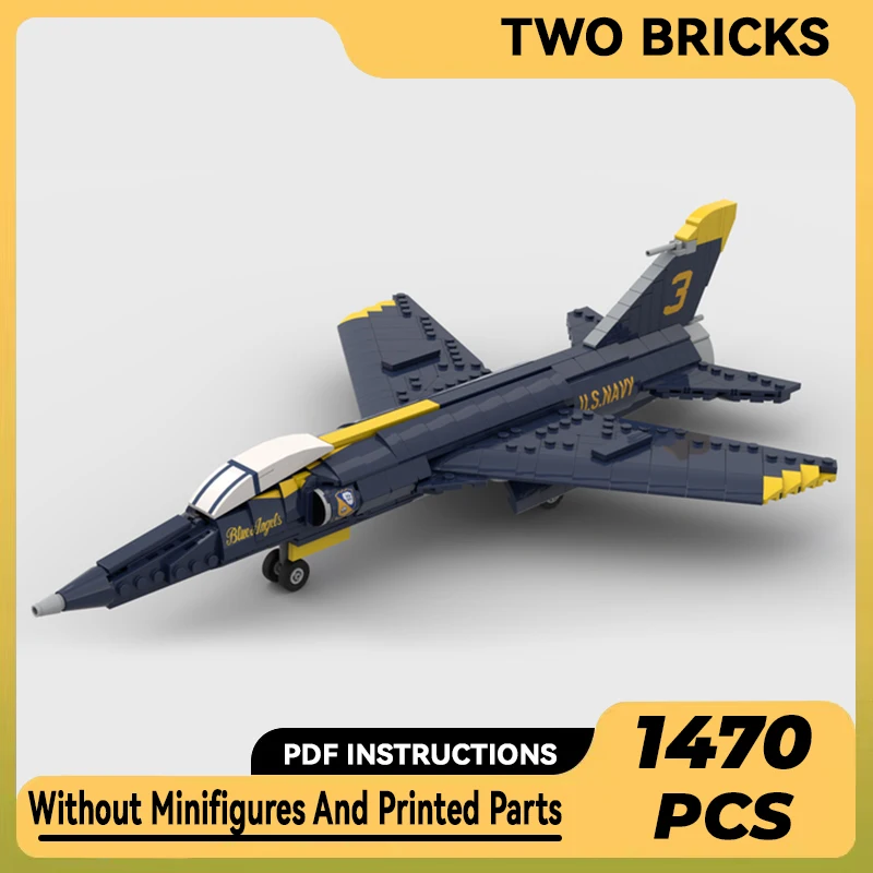 

Technical Moc Bricks Military Model 1:35 F-11 Tiger Fighter Modular Building Blocks Gifts Toys For Children DIY Sets Assembling
