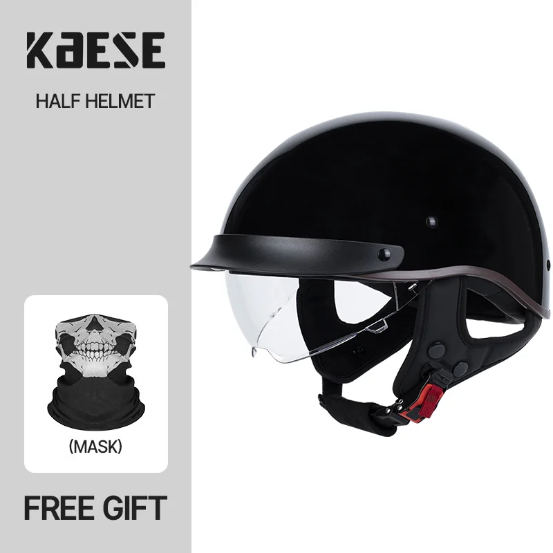 

Модный классический мотоциклетный шлем, мотоциклетный шлем, Черная внутренняя крышка на козырек