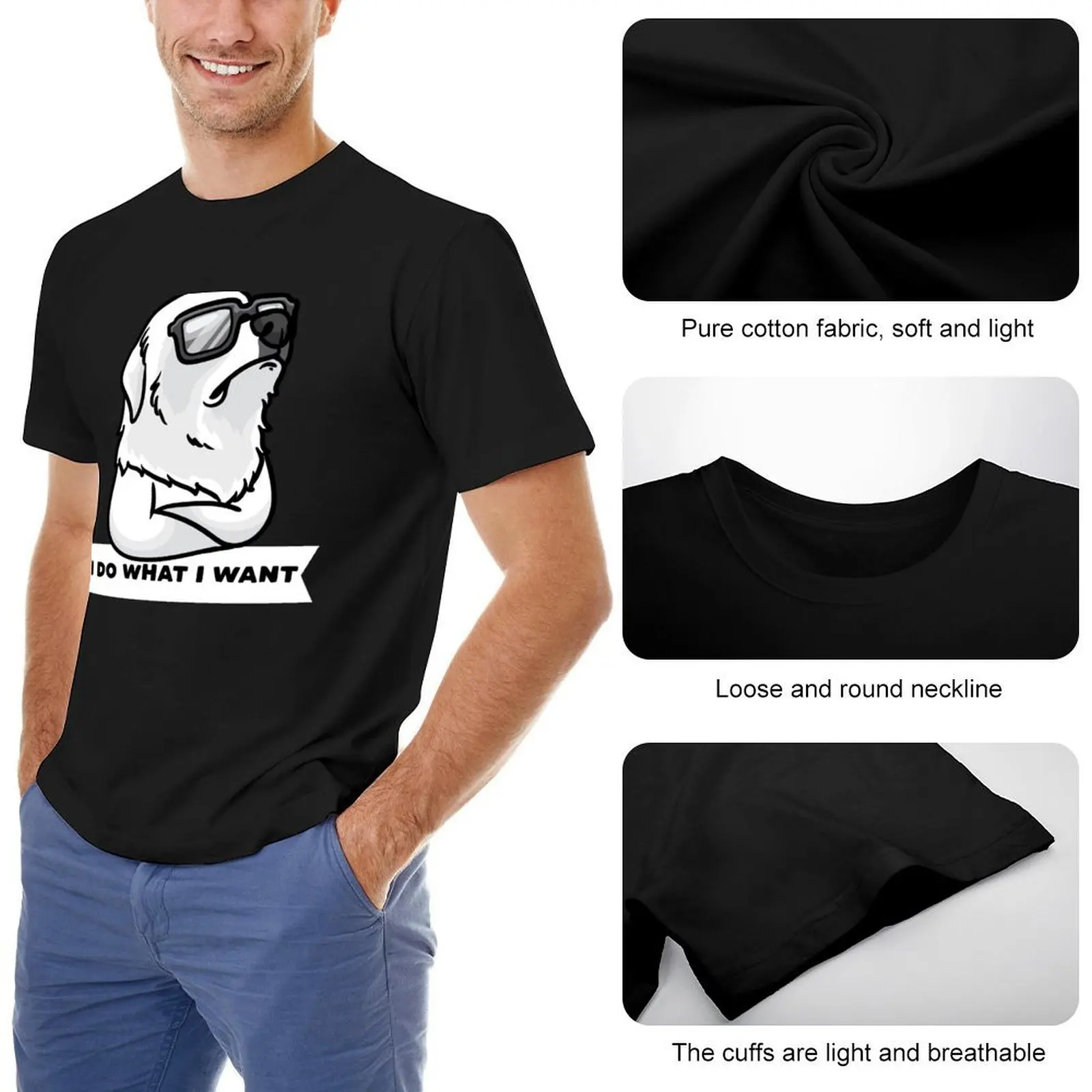 Футболка Pyrenean Mountain Dog Stubborn Great Pyrenees черные винтажные футболки эстетичная одежда