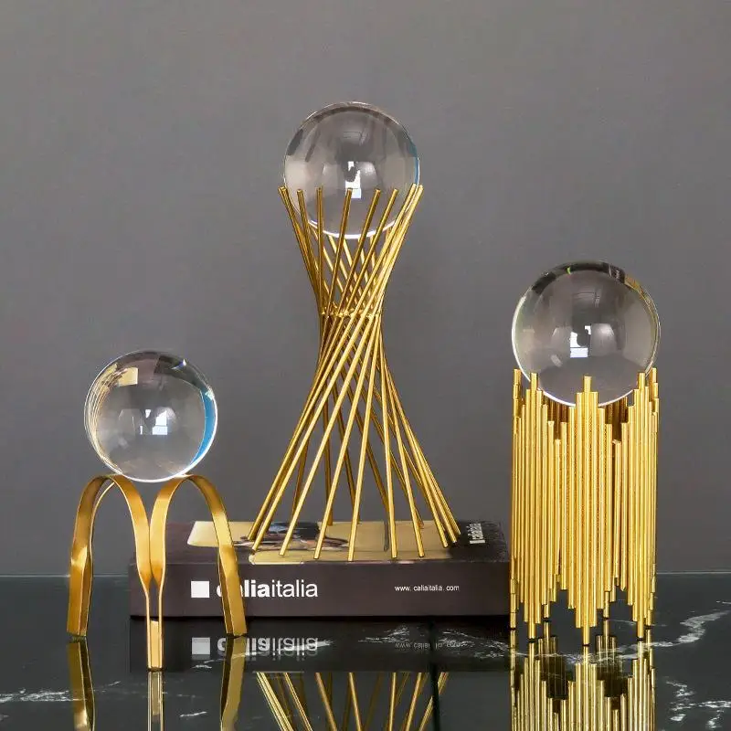 Металлический хрустальный шар в европейском стиле креативная геометрическая