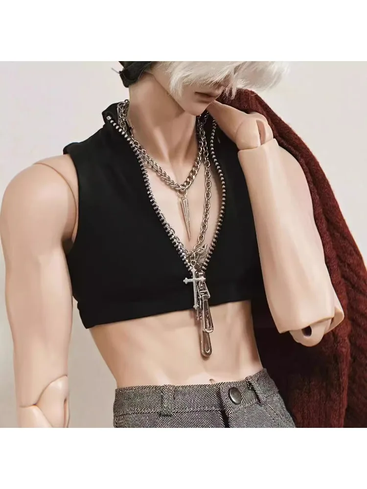 BJD крутая рубашка на молнии для 1/4 1/3 одежда дяди куклы B386