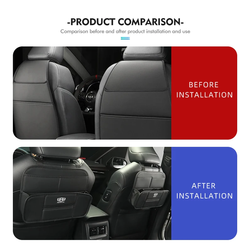 Кожаная сумка-Органайзер на спинку сиденья автомобиля многофункциональная