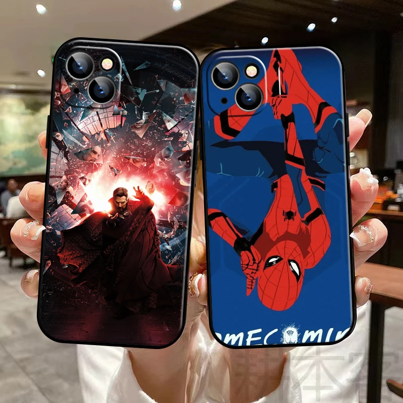 

Spider-Man: No Way Home Phone Case For Funda iPhone 13 11 Pro Max 12 Mini X XR XS Max 6 6s 7 8 Plus SE 2020 Liquid Silicon