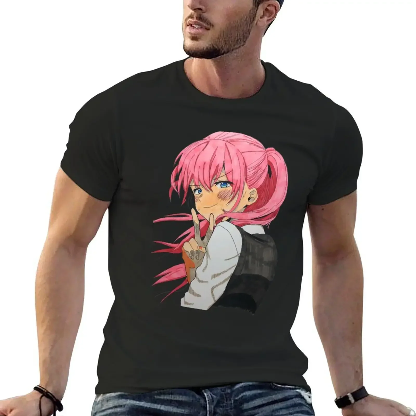 Футболка Shikimori Micchon летние топы с аниме фигурками мужская одежда