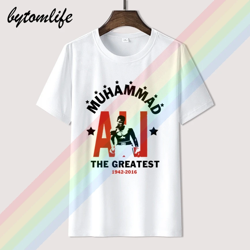 

Awesome Mens Muhammad Ali T Shirt Men's Summer Black 100% Cotton Short Sleeves Popular Normal Tee Shirts Tops Tee Unisex
