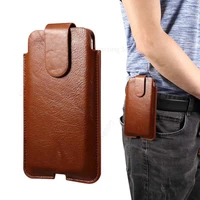 universal leather waist bag phone pouch for tecno spark 9 pro 8c 8t 8p 7t 7p 7 pro 6 go 2022 belt clip magnetic flip phone case