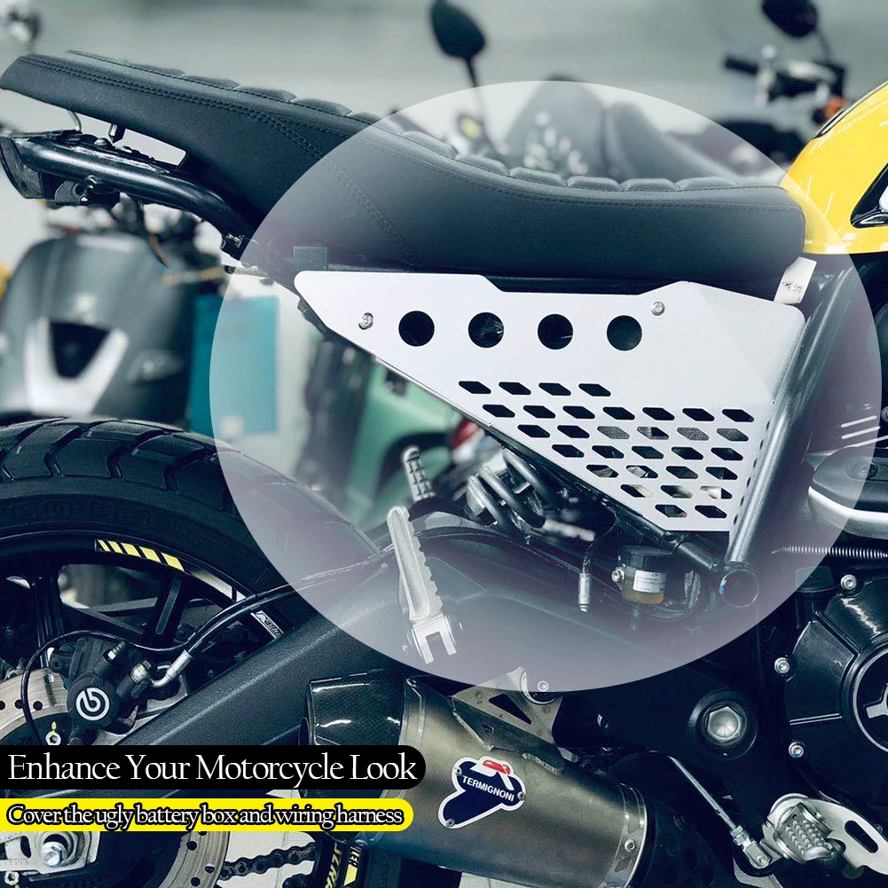For Ducati Scrambler Side Panel Mid Frame Cover Plate Protector Full Throttle Sixty Desert Sled Enduro Motorcycle Accessories