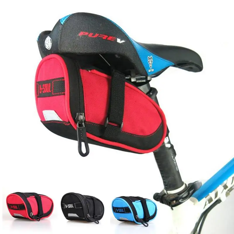 

Bicycle Saddle Bag 3D Shell Rainproof Reflective Shockproof Folding Bag Cycling Tube Rear Seatpost Bolsa Bicicleta Accessories