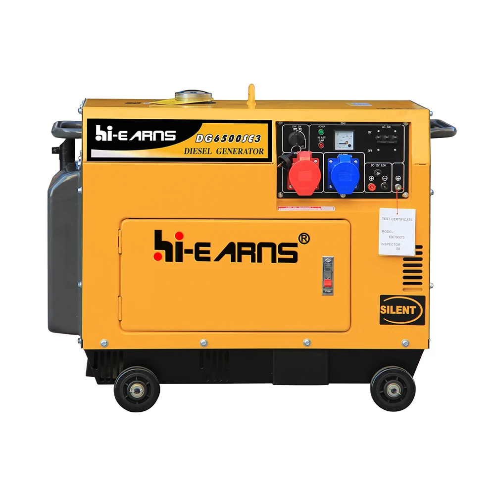 В наличии быстрая доставка Hi-earns DG6500SE 5ква 5кВт супер бесшумный die-sel генератор цена