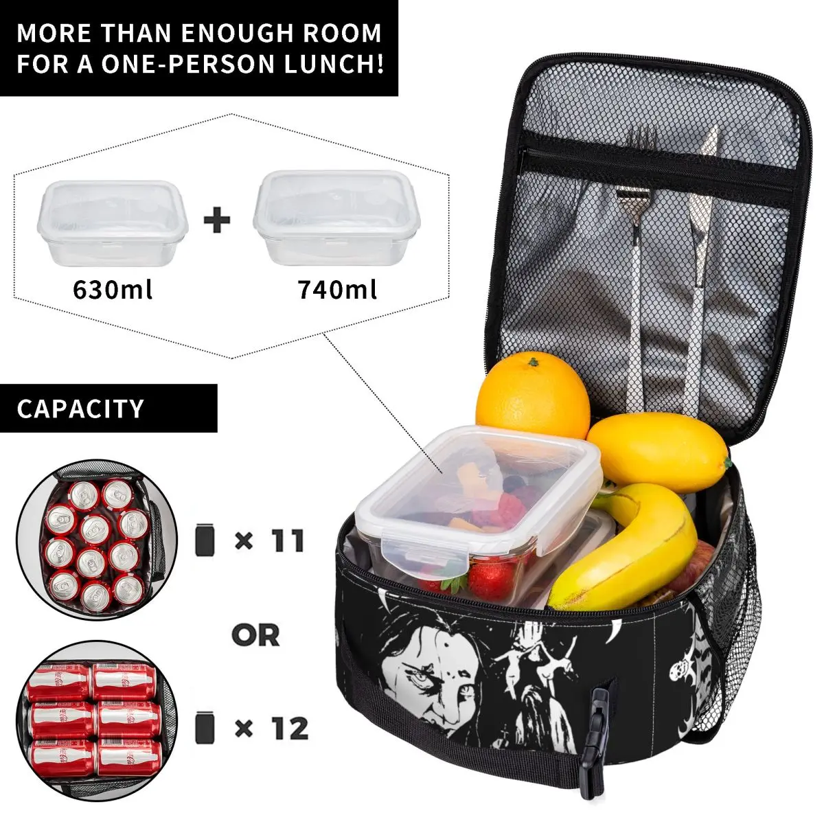 Термоизолированные ланч-пакеты Mortician Rock с металлической лентой для работы