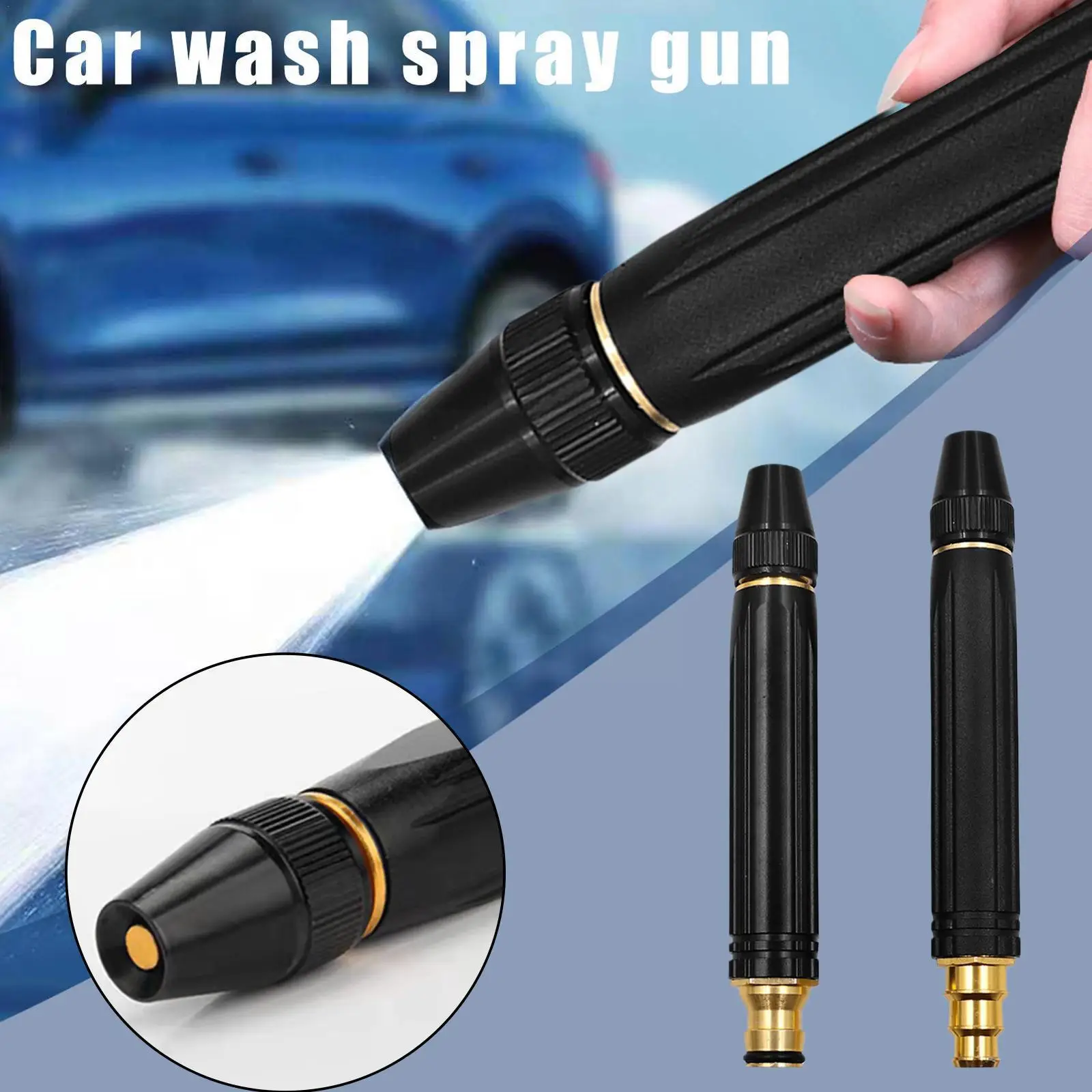 

Spray Nozzle Water Gun Adjustable High Pressure Sprinkler Connector Hose Sprinkler For Cleaning Car Washer Garden Watering F4Q9
