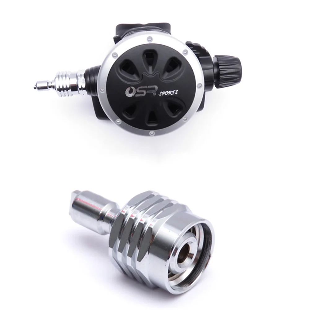 

Scuba Diving Regulator Connection Screw Male 9/16"-18 To Female 3/8"-24 Adapte Quick Release Standard BCD Low Pressure Male